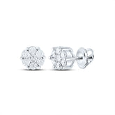 1/4CT-DIA NKP FLOWER EARRING